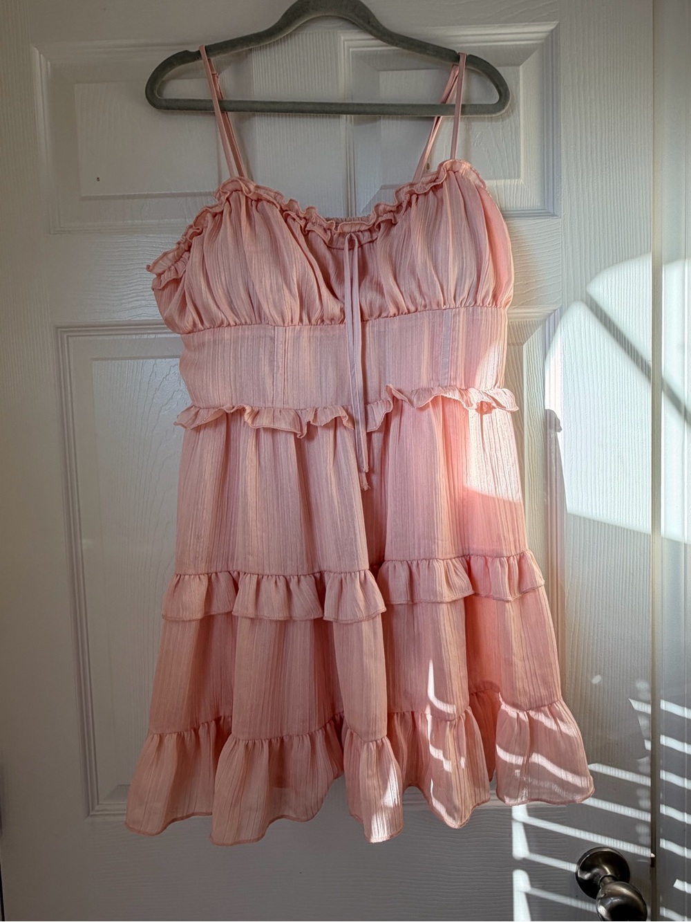 wild fable Pink Ruffled Tiered Sundress